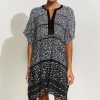 Women Maryan Mehlhorn | Short Caftan White-Black