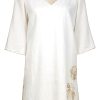 Women Maryan Mehlhorn | Hand-Embroidered Tunic Natural White