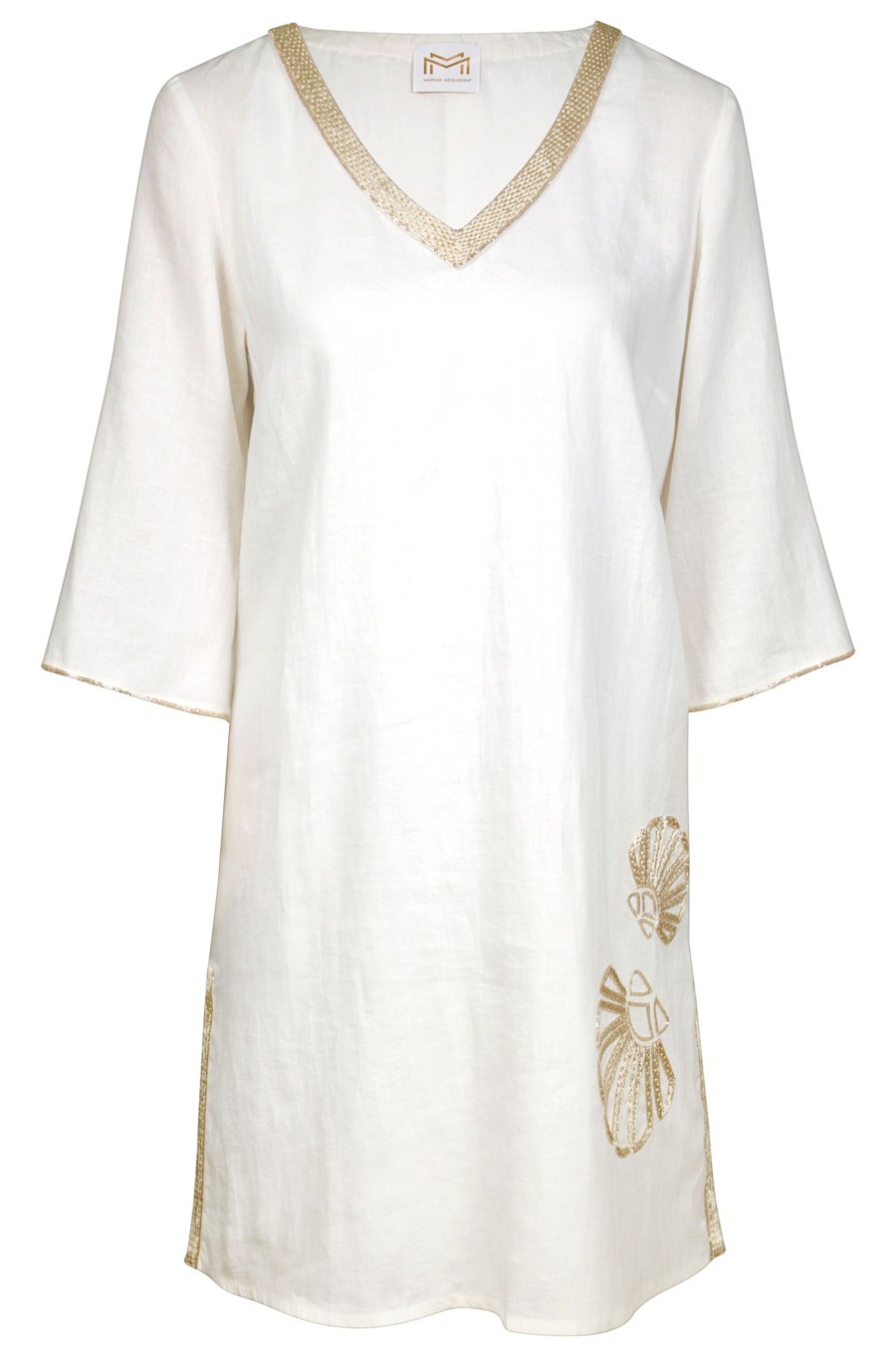 Women Maryan Mehlhorn | Hand-Embroidered Tunic Natural White