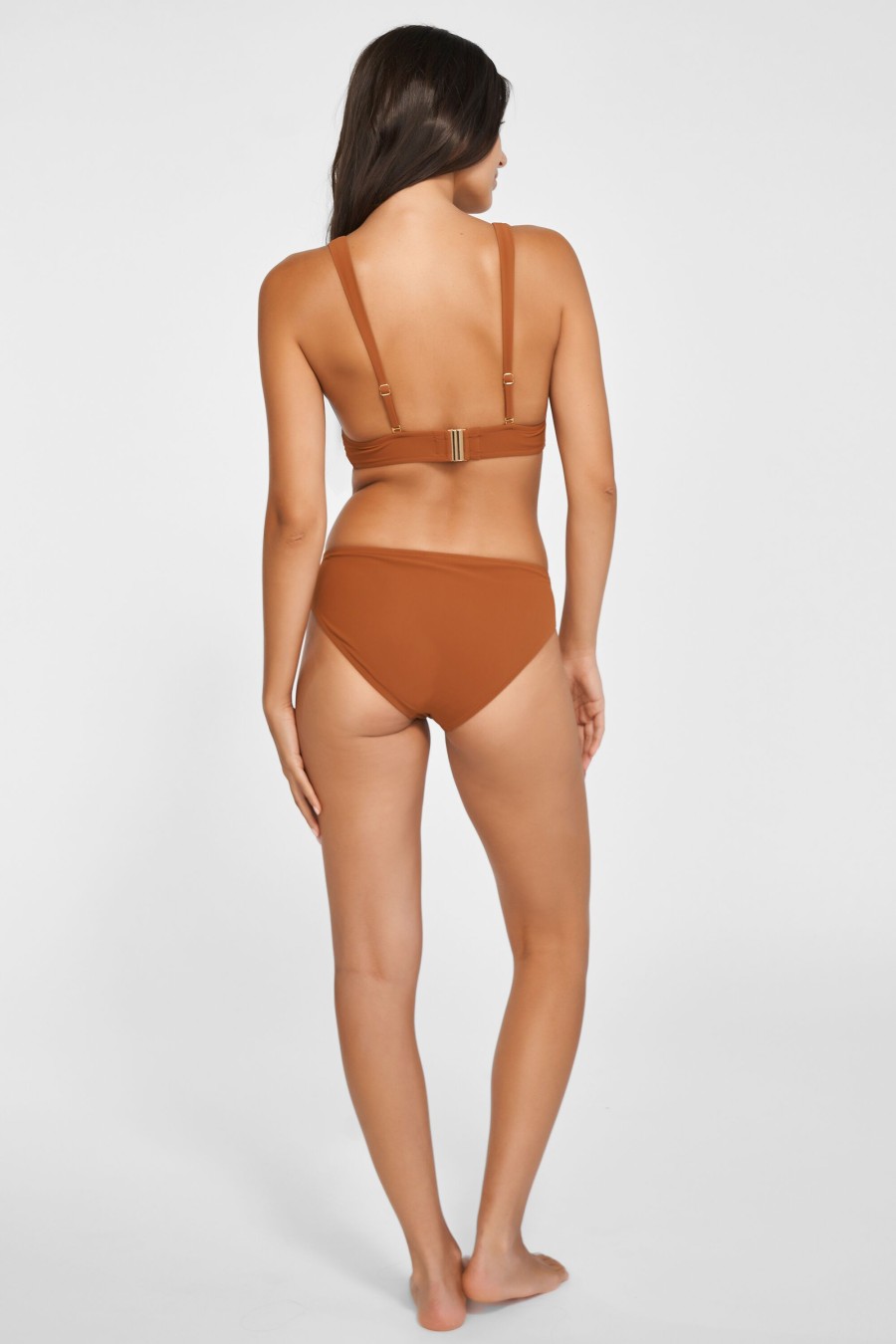 Women Maryan Mehlhorn | Low-Plunge Top|Gathered Bottoms Whisky