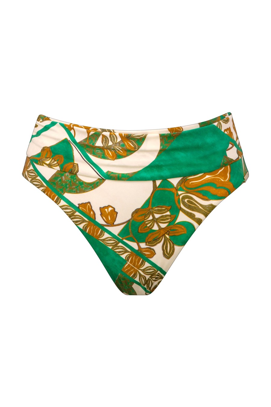 Women Maryan Mehlhorn | High-Waist Bottoms Cream-Green