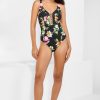 Women Maryan Mehlhorn | Corsage Swimsuit Black-Brights