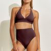 Women Maryan Mehlhorn | Halterneck Top|High-Waist Bottoms Mahogany