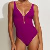 Women Maryan Mehlhorn | V-Neck Swimsuit Piony