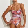 Women Maryan Mehlhorn | Gathered Swimsuit Rose Infusion