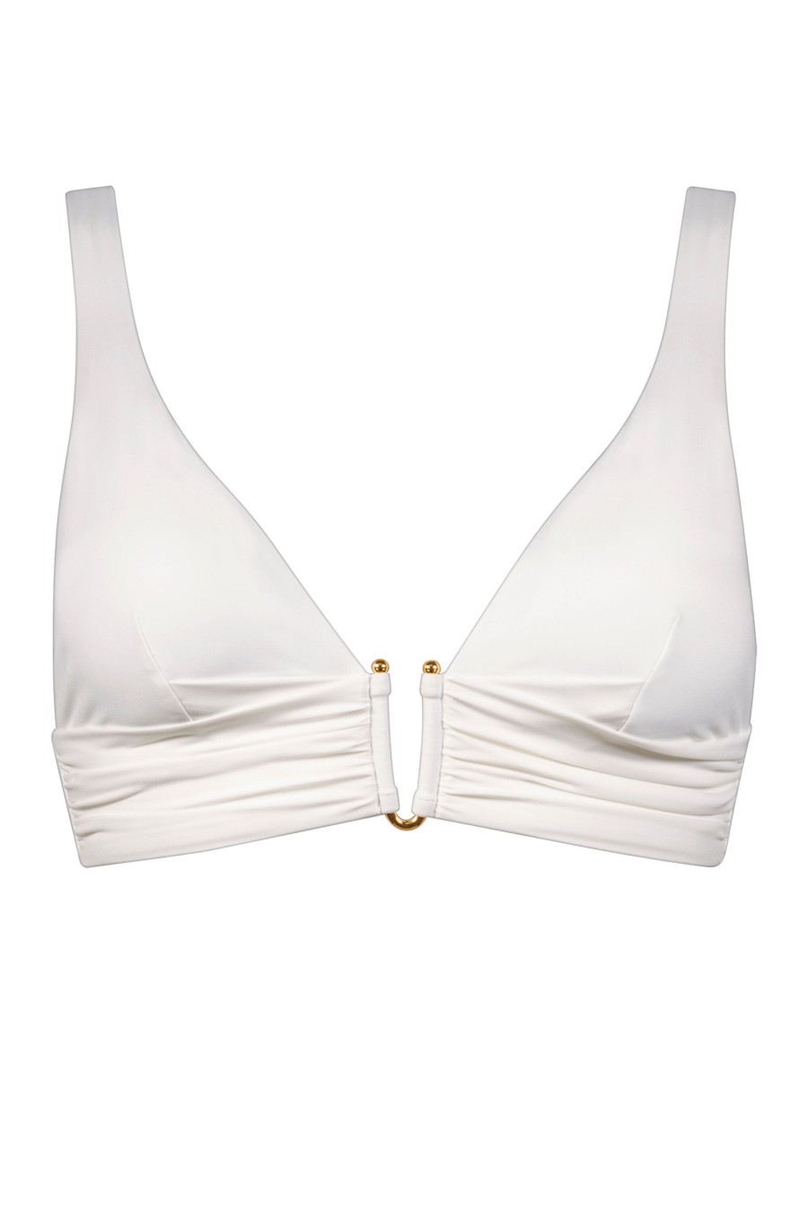 Women Maryan Mehlhorn | Long-Line Bikini Top Natural White