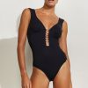 Women Maryan Mehlhorn | Corsetry Swimsuit Black