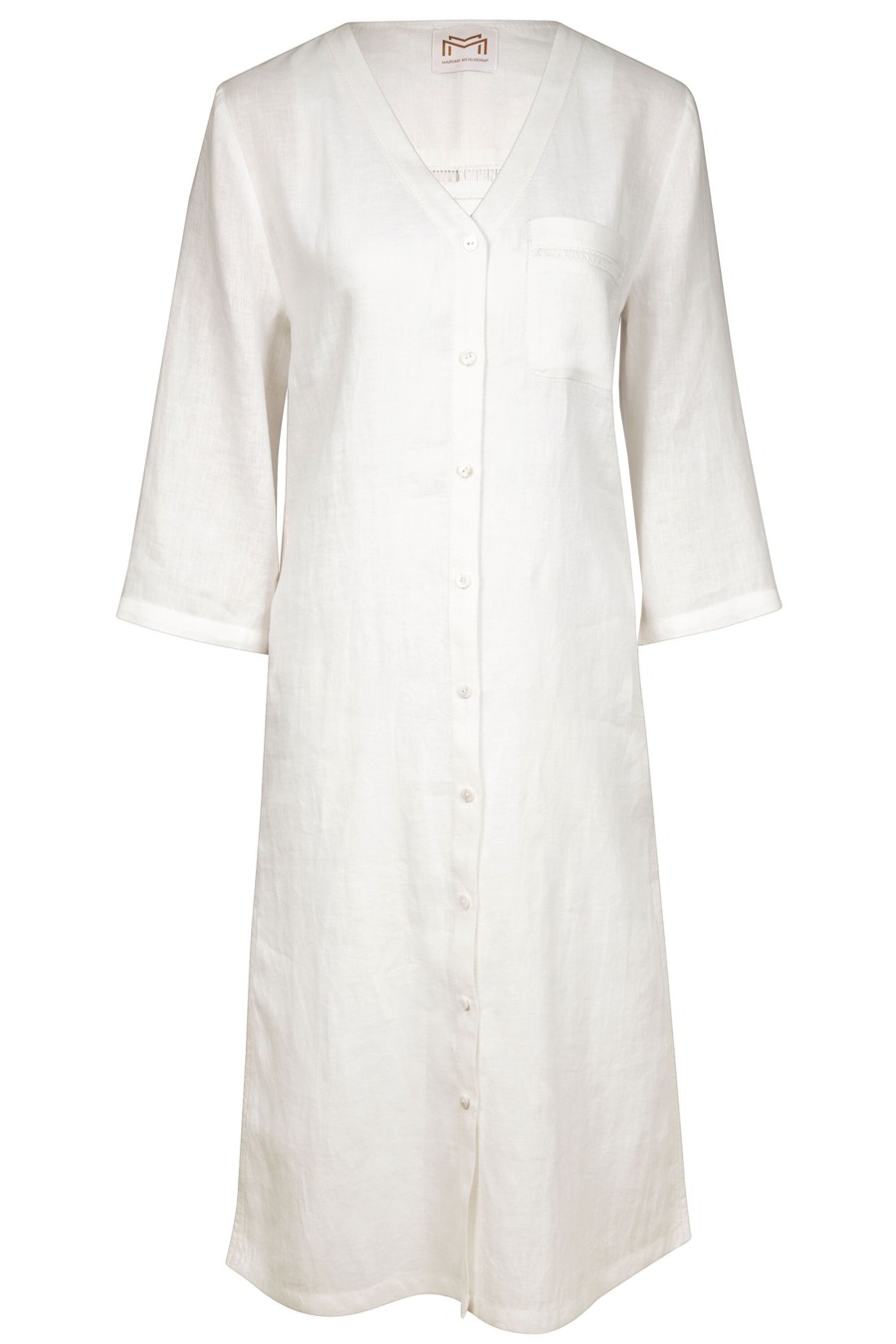 Women Maryan Mehlhorn | Buttoned Dress Natural White