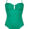 Women Maryan Mehlhorn | Bandeau Swimsuit Verdant