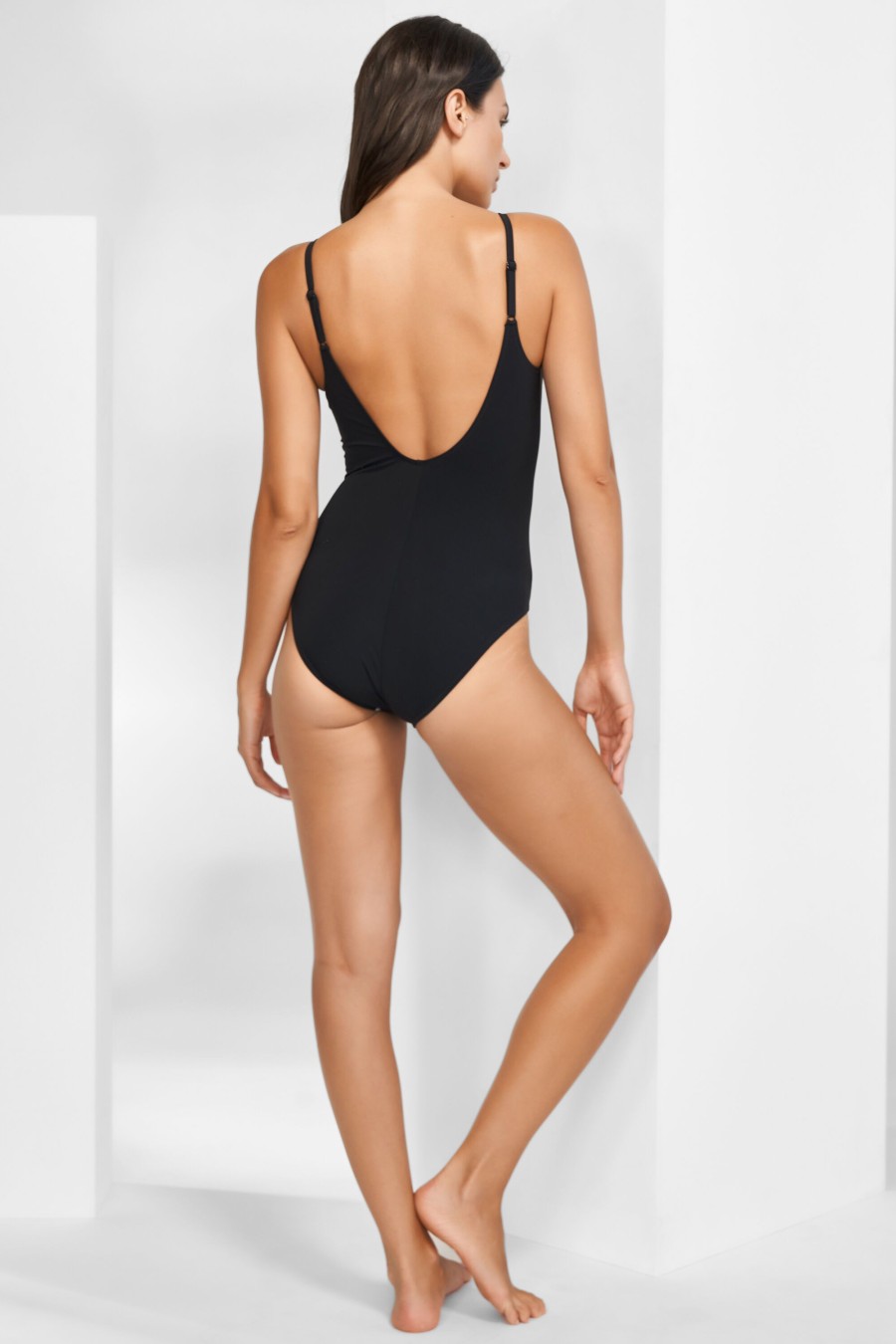 Women Maryan Mehlhorn | Strapping Swimsuit Black-White