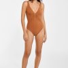 Women Maryan Mehlhorn | V-Neck Swimsuit Whisky