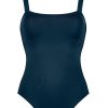 Women Maryan Mehlhorn | Square-Shape Swimsuit Deep Ocean