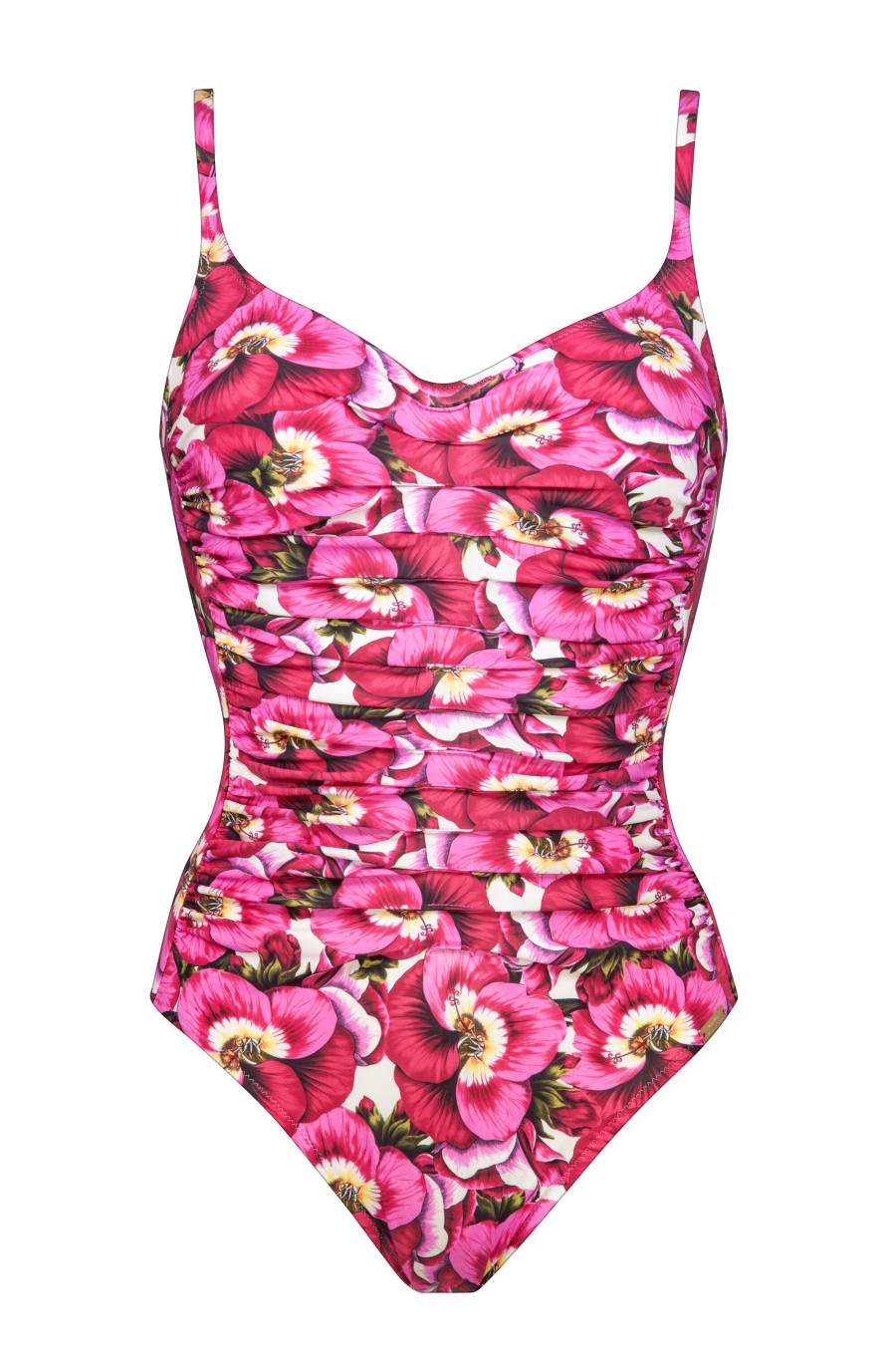 Women Maryan Mehlhorn | Gathered Swimsuit Pansy Pink